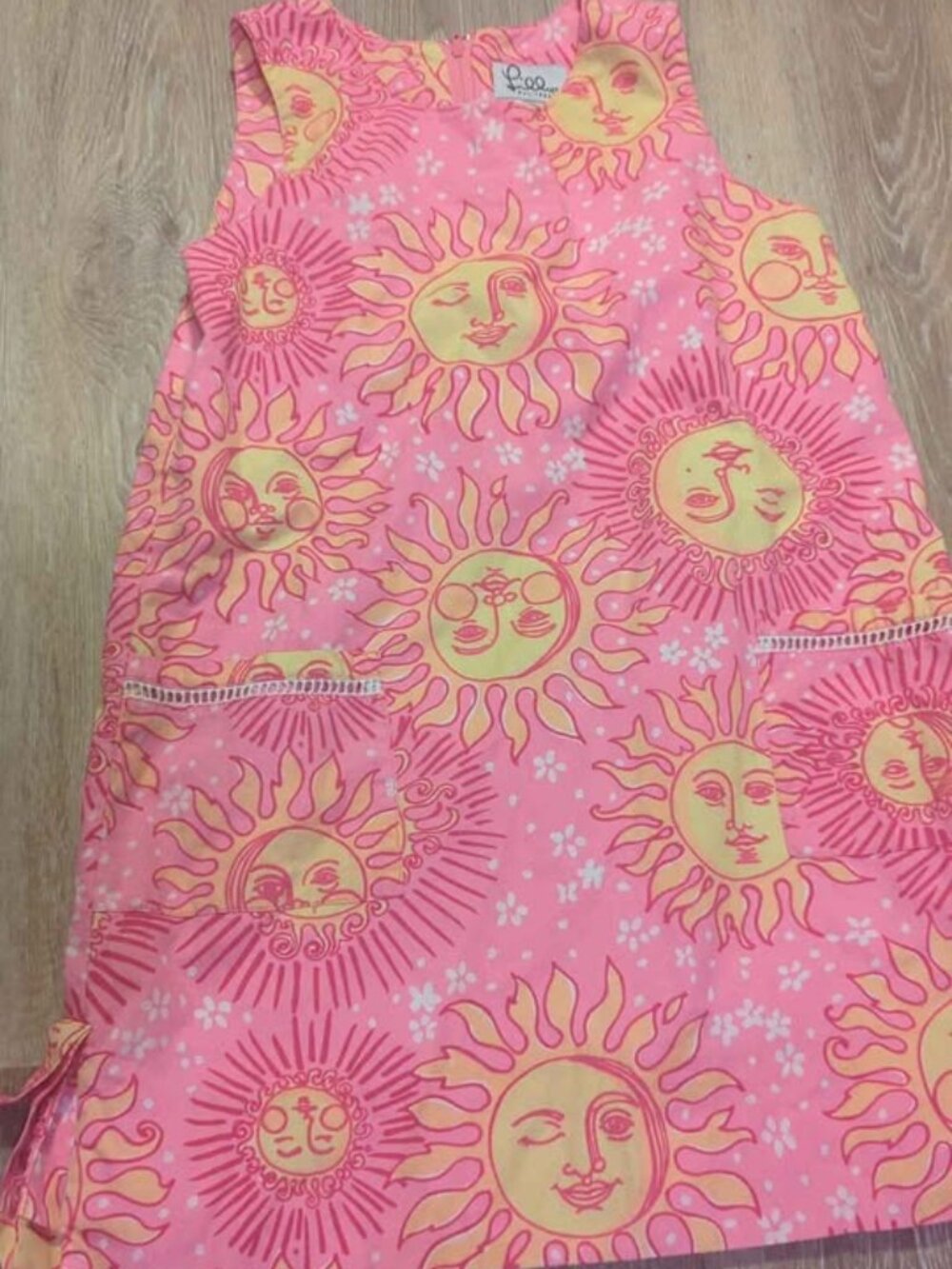 Lilly Pulitzer pink sun print dress size 10